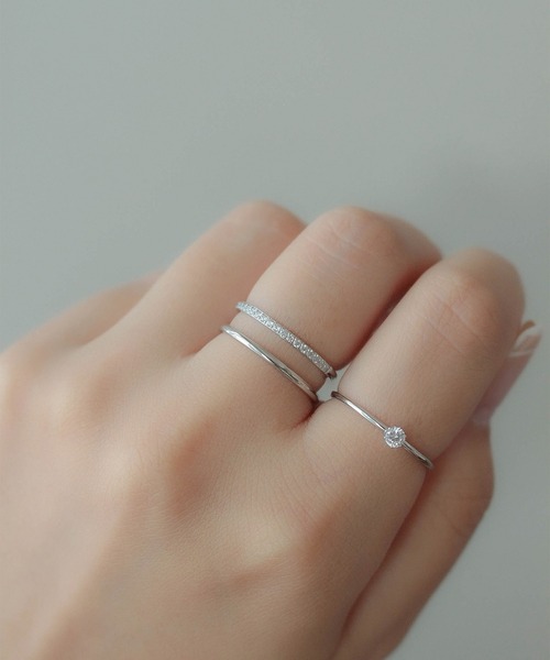 ebine（エビネ）の「Zirconia Combi Ring　金属アレルギー対応 サージカルステンレス（リング・レディース・ピンクゴールド/ゴールド/シルバー・11号/9号/16号/13号）」の20枚目の写真