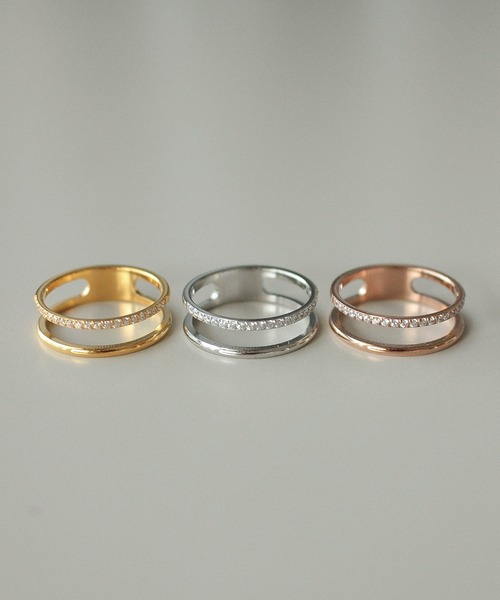 ebine（エビネ）の「Zirconia Combi Ring　金属アレルギー対応 サージカルステンレス（リング・レディース・ピンクゴールド/ゴールド/シルバー・11号/9号/16号/13号）」の21枚目の写真