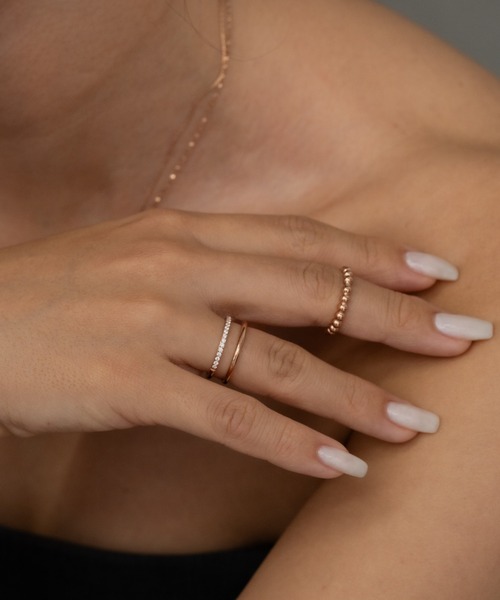 ebine（エビネ）の「Zirconia Combi Ring　金属アレルギー対応 サージカルステンレス（リング・レディース・ピンクゴールド/ゴールド/シルバー・11号/9号/16号/13号）」の6枚目の写真