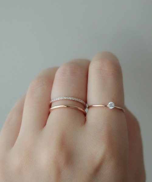 ebine（エビネ）の「Zirconia Combi Ring　金属アレルギー対応 サージカルステンレス（リング・レディース・ピンクゴールド/ゴールド/シルバー・11号/9号/16号/13号）」の8枚目の写真