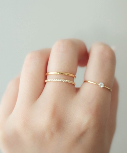 ebine（エビネ）の「Zirconia Combi Ring　金属アレルギー対応 サージカルステンレス（リング・レディース・ピンクゴールド/ゴールド/シルバー・11号/9号/16号/13号）」の9枚目の写真