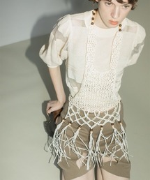 LEINWANDE / ラインヴァンド 22AW ケーブルニットキャミソール leinwande（ラインヴァンド）の「Holiday Crochet Crop Top