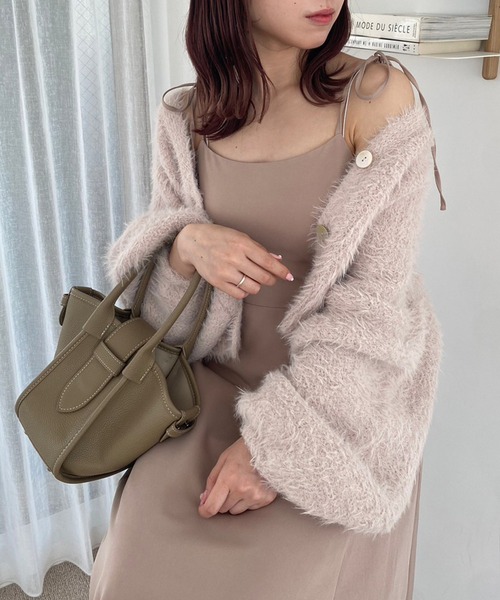 one after another NICE CLAUP（ワンアフターアナザーナイスクラップ）の「バックレースアップフレアキャミワンピース（ワンピース・レディース・ベージュ/ネイビー/ブラック・SMALL/MEDIUM/LARGE）」の12枚目の写真