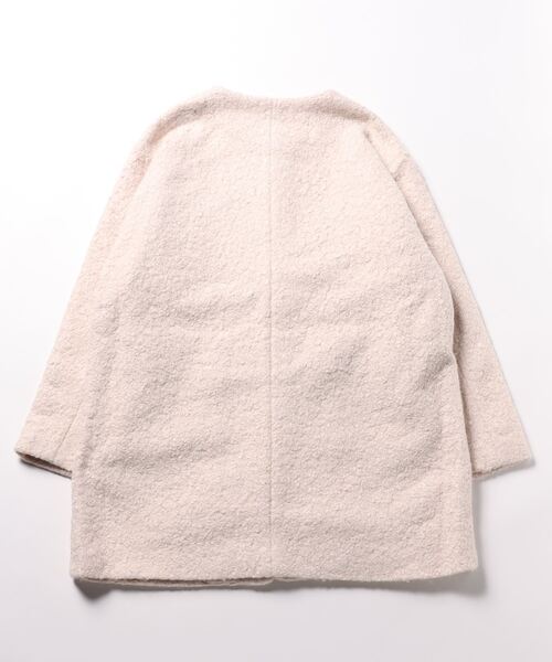 RANAN（ラナン）の「フェイクリングウールミドル丈コート（その他アウター・レディース・アイボリー/ブラック・L/LL/M）」の4枚目の写真