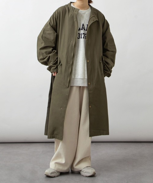 ZIP FIVE(ジップファイブ)の「【ZIP FIVE】M-65 オーバーサイズ スタンドミリタリーコート/モッズコート(モッズコート・レディース・カーキ/ブラック・FREE)」の19枚目の写真