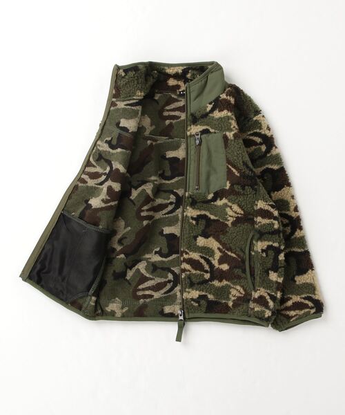 セール】スタンド衿カモフラージュボアジャケット（ブルゾン）｜ZI-ON