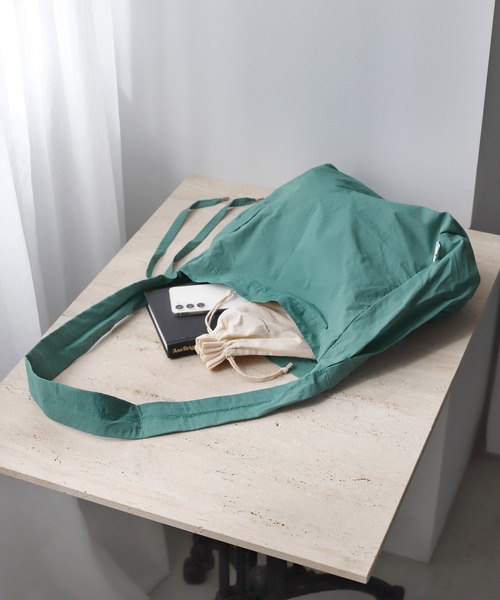 ANEMONE（アネモネ）の「ギャザーハンドルスクエアショルダーバッグ（トートバッグ・レディース・ブルー/ライトグレー/カーキ/ブラック/ブラウン/グリーン/ベージュ/ホワイト・FREE）」の7枚目の写真