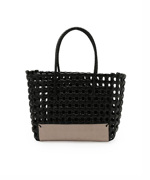 BROWN THEATRE PRODUCTS（ブラウンシアタープロダクツ）の「【WEB限定】【BROWN THEATRE PRODUCTS】バッグインバッグ付きバスケットバッグ（かごバッグ・レディース・ブラック/ベージュ系その他/ホワイト・FREE）」の5枚目の写真