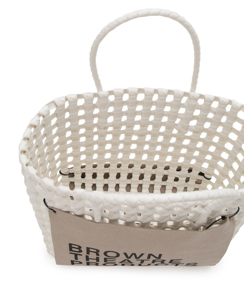 BROWN THEATRE PRODUCTS（ブラウンシアタープロダクツ）の「【WEB限定】【BROWN THEATRE PRODUCTS】バッグインバッグ付きバスケットバッグ（かごバッグ・レディース・ブラック/ベージュ系その他/ホワイト・FREE）」の9枚目の写真