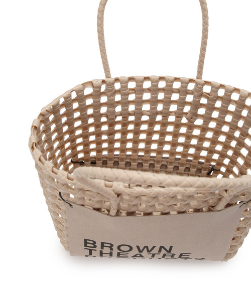 BROWN THEATRE PRODUCTS（ブラウンシアタープロダクツ）の「【WEB限定】【BROWN THEATRE PRODUCTS】バッグインバッグ付きバスケットバッグ（かごバッグ・レディース・ブラック/ベージュ系その他/ホワイト・FREE）」の10枚目の写真