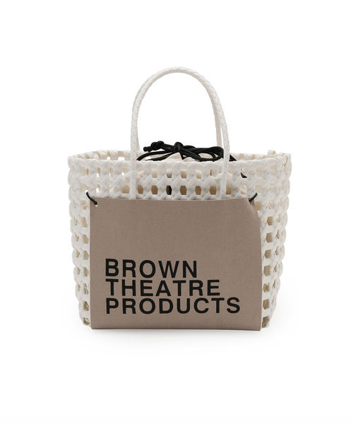 BROWN THEATRE PRODUCTS（ブラウンシアタープロダクツ）の「【WEB限定】【BROWN THEATRE PRODUCTS】バッグインバッグ付きバスケットバッグ（かごバッグ・レディース・ブラック/ベージュ系その他/ホワイト・FREE）」の18枚目の写真