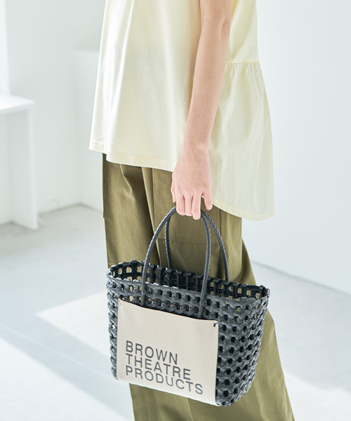BROWN THEATRE PRODUCTS（ブラウンシアタープロダクツ）の「【WEB限定】【BROWN THEATRE PRODUCTS】バッグインバッグ付きバスケットバッグ（かごバッグ・レディース・ブラック/ベージュ系その他/ホワイト・FREE）」の21枚目の写真