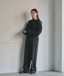 【トゥデイフル】square mesh knit スクエアメッシュニット　白　F TODAYFUL（トゥデイフル）の「square mesh knit（ニット