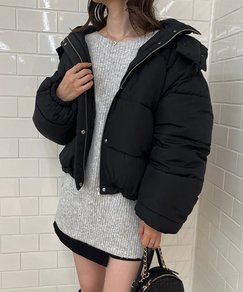 one after another NICE CLAUP（ワンアフターアナザーナイスクラップ）の「袖リボンニットミニワンピース（ニット/セーター・レディース・アイボリー/ピンク/グレー・FREE）」の11枚目の写真