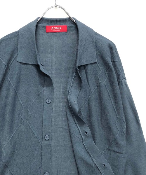 ADMIX/ATELIER SAB MEN（アドミックスアトリエサブメン）の「ジオメトリック ジャガード編み / シャツ ニットカーディガン（カーディガン/ボレロ・メンズ・ダークブルー/ダークベージュ/ブラウン/ブラック・M/L）」の10枚目の写真