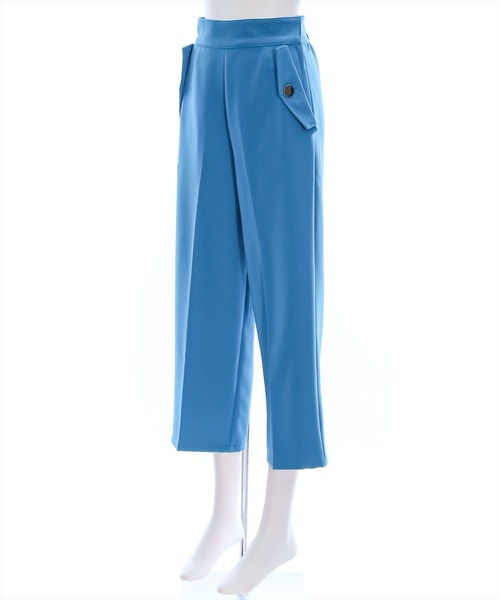 clear（クリア）の「フラップポケット9分丈パンツ[オフィスカジュアル 着回し抜群 大人 カジュアル]≪2024AW≫（スラックス・レディース・アイボリー/ブルー/ブラック・S/M）」の14枚目の写真