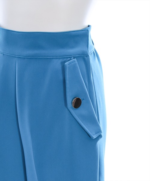 clear（クリア）の「フラップポケット9分丈パンツ[オフィスカジュアル 着回し抜群 大人 カジュアル]≪2024AW≫（スラックス・レディース・アイボリー/ブルー/ブラック・S/M）」の19枚目の写真