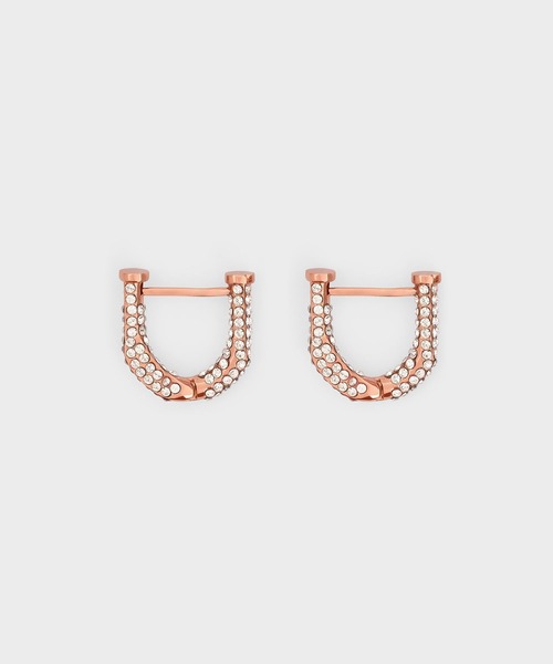 CHARLES & KEITH(チャールズ & キース)の「Gabine ガビーヌ スワロフスキークリスタルハギーピアス(ピアス(両耳用)・レディース・ゴールド系その他/ゴールド/シルバー・FREE)」の10枚目の写真