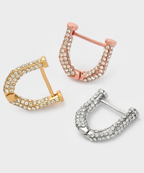 CHARLES & KEITH(チャールズ & キース)の「Gabine ガビーヌ スワロフスキークリスタルハギーピアス(ピアス(両耳用)・レディース・ゴールド系その他/ゴールド/シルバー・FREE)」の11枚目の写真