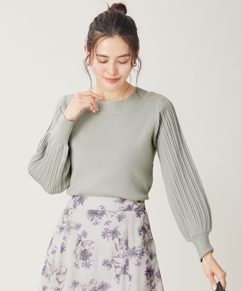ANY SIS（エニィスィス）の「【洗える】冬のシャルマン パフスリーブ ニット（ニット/セーター・レディース・ライラック系/ライトグリーン系/ピンク系/ブラック系/ダルブルー系/アイボリー系・2）」の4枚目の写真