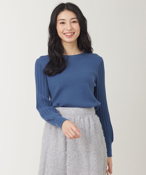 ANY SIS（エニィスィス）の「【洗える】冬のシャルマン パフスリーブ ニット（ニット/セーター・レディース・ライラック系/ライトグリーン系/ピンク系/ブラック系/ダルブルー系/アイボリー系・2）」の5枚目の写真