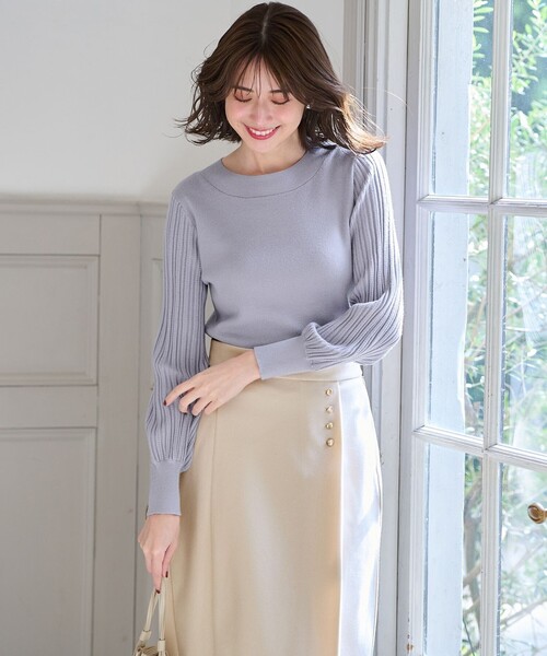 ANY SIS（エニィスィス）の「【洗える】冬のシャルマン パフスリーブ ニット（ニット/セーター・レディース・ライラック系/ライトグリーン系/ピンク系/ブラック系/ダルブルー系/アイボリー系・2）」の7枚目の写真