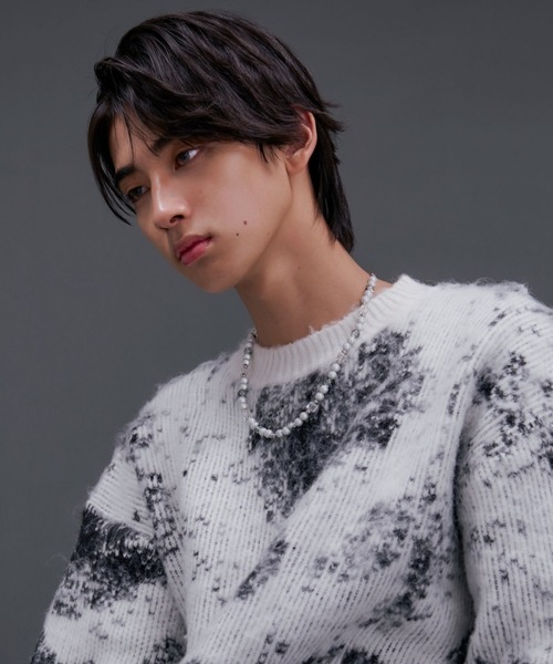 Ellno Loset(エルノロゼット)の「クリアパールMIXネックレス(ネックレス・メンズ・シルバー・FREE)」の3枚目の写真