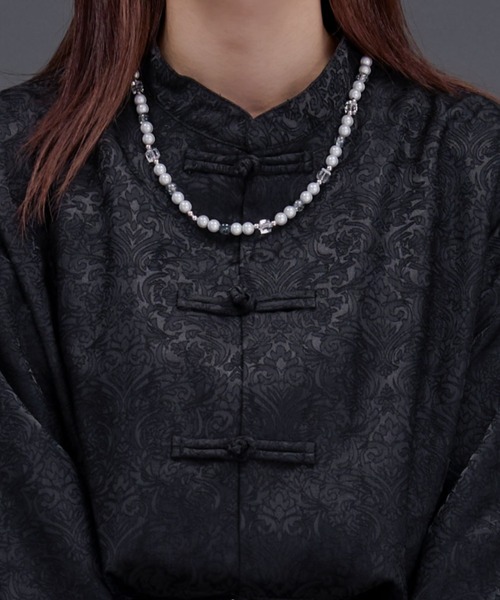 Ellno Loset(エルノロゼット)の「クリアパールMIXネックレス(ネックレス・メンズ・シルバー・FREE)」の6枚目の写真