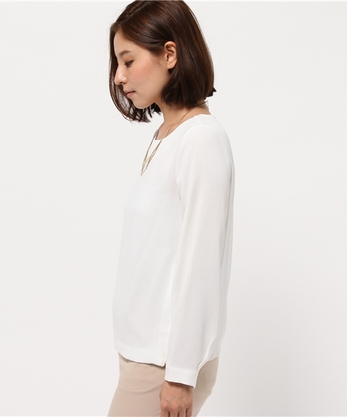 OUTLET（アウトレット）の「【CAPRICIEUX LE'MAGE】NLサイドZIPブラウス（シャツ/ブラウス・レディース・ベージュ/ネイビー/ホワイト・FREE）」の9枚目の写真
