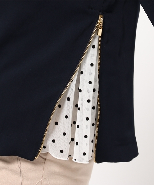 OUTLET（アウトレット）の「【CAPRICIEUX LE'MAGE】NLサイドZIPブラウス（シャツ/ブラウス・レディース・ベージュ/ネイビー/ホワイト・FREE）」の6枚目の写真