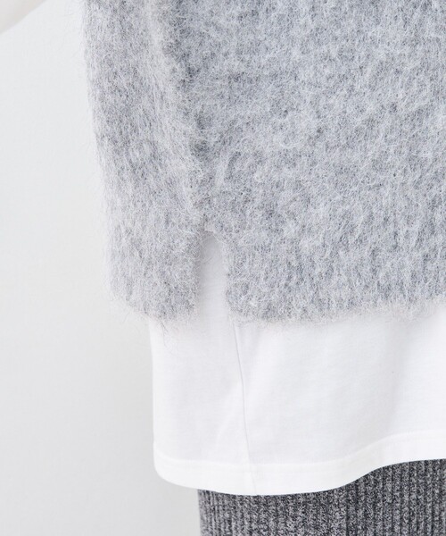 FREAK'S STORE（フリークスストア）の「【セットアイテム】2WAY シャギー ニットベスト セット（ベスト・レディース・オフホワイト/ブラック/ライトグレー・ﾌﾘ-）」の21枚目の写真