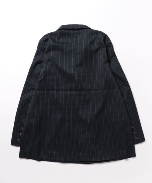 Settimissimo（セッティミッシモ）の「ピンストライプダブルボタンジャケット（テーラードジャケット・レディース・グレー/ネイビー・FREE）」の3枚目の写真
