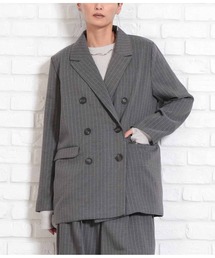 Settimissimo | ピンストライプダブルボタンジャケット(テーラードジャケット)
