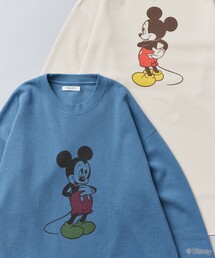FREAK'S STORE | 限定展開　Disney/ディズニー　別注/Mickey/ワッフルロングスリーブTシャツ(Tシャツ/カットソー)