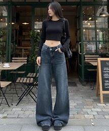 【URGE:】ワイド デニムパンツ