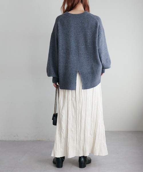 DISCOAT(ディスコート)の「エコスエードワッシャーフレアスカート(スカート・レディース・ブラック/カーキ/アイボリー・FREE)」の8枚目の写真