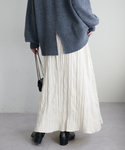 DISCOAT(ディスコート)の「エコスエードワッシャーフレアスカート(スカート・レディース・ブラック/カーキ/アイボリー・FREE)」の6枚目の写真