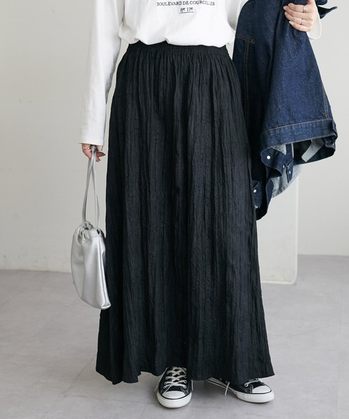 DISCOAT(ディスコート)の「エコスエードワッシャーフレアスカート(スカート・レディース・ブラック/カーキ/アイボリー・FREE)」の21枚目の写真