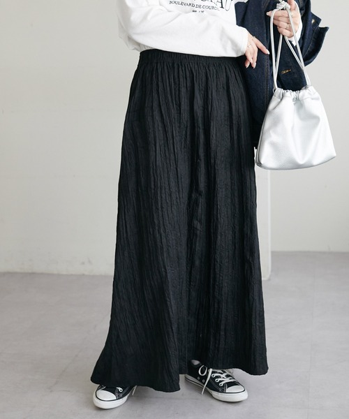 DISCOAT（ディスコート）の「エコスエードワッシャーフレアスカート