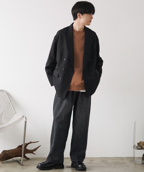 WYM LIDNM（ウィム バイ リドム）の「SUPER HEAVY WEIGHT CUT OFF SWEAT（スウェット・メンズ・キャメル/杢グレー/チャコール・M/L/S）」の14枚目の写真