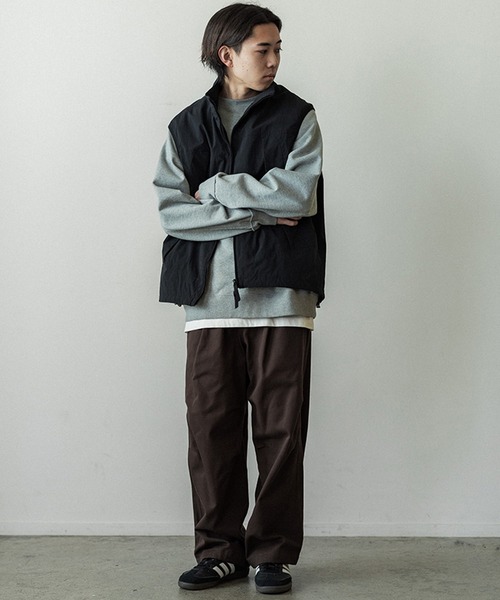 WYM LIDNM（ウィム バイ リドム）の「SUPER HEAVY WEIGHT CUT OFF SWEAT（スウェット・メンズ・キャメル/杢グレー/チャコール・M/L/S）」の6枚目の写真