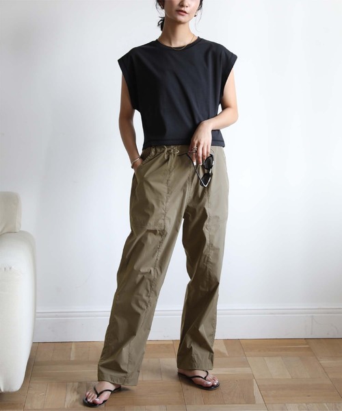 UR'S(ユアーズ)の「ドロストジョガーパンツ/ラッシュガード(ラッシュガード・レディース・オリーブ/アイボリー/ブラック・S/L/M)」の14枚目の写真