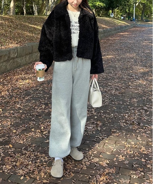 LE MORE(リモア)の「プードルファーショート丈コート(その他アウター・レディース・ブラック/アイボリー・FREE)」の18枚目の写真