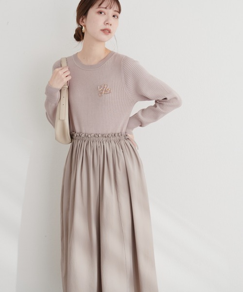 natural couture(ナチュラルクチュール)の「ドロストドッキングワンピース(ワンピース・レディース・グレイッシュベージュ/スミクロ/その他1・FREE)」の20枚目の写真