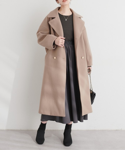 natural couture(ナチュラルクチュール)の「ドロストドッキングワンピース(ワンピース・レディース・グレイッシュベージュ/スミクロ/その他1・FREE)」の12枚目の写真