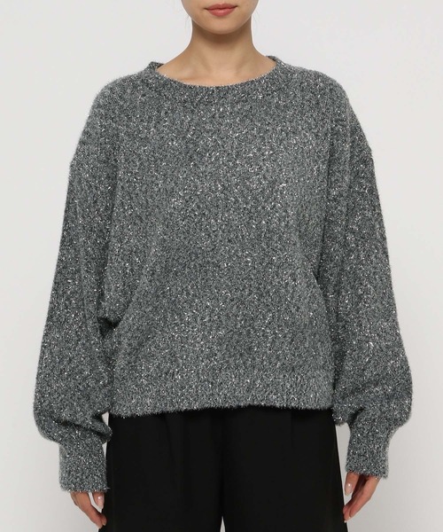 LEPSIM（レプシィム）の「7ゲージラメフェザープルオーバー　989461（ニット/セーター・レディース・グレー/ライトグリーン/ブラック・FREE）」の11枚目の写真