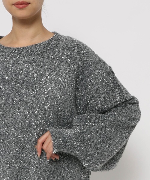 LEPSIM（レプシィム）の「7ゲージラメフェザープルオーバー　989461（ニット/セーター・レディース・グレー/ライトグリーン/ブラック・FREE）」の16枚目の写真