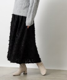 OPAQUE.CLIP | フリンジジャカードフレアスカート【洗える】(スカート)