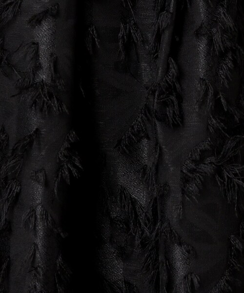 OPAQUE.CLIP（オペークドットクリップ）の「◆フリンジジャカードフレアスカート【洗える】（スカート・レディース・ブラック/アイボリー・40/42/38）」の8枚目の写真