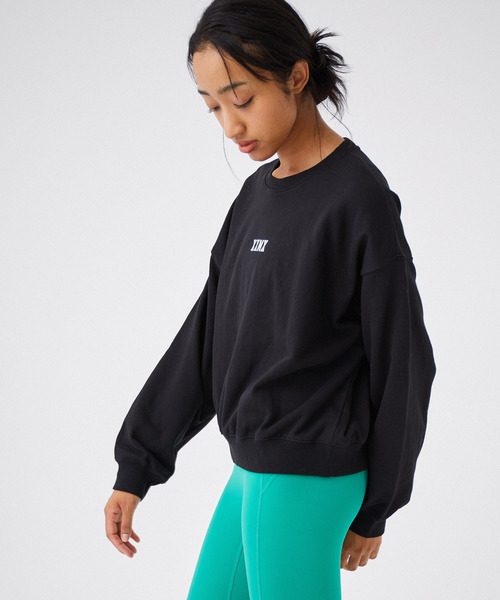 XEXYMIX（ゼクシィミックス）の「【XEXYMIX】XXMX デイリーコットン 長袖 トレーナー（スウェット・レディース・ライトグレー/ブラック/ピンク・FREE）」の5枚目の写真